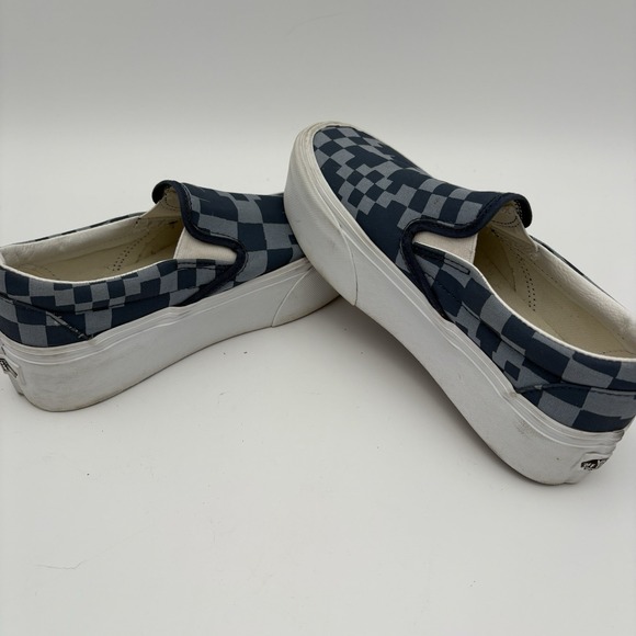 Vans WMNS‎ Gray Blue Checkered Platform - Picture 6 of 8